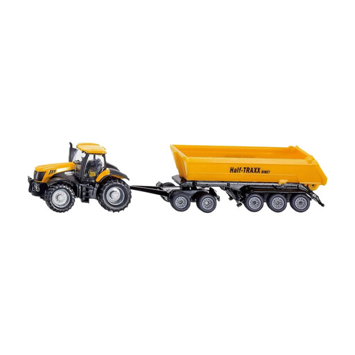 SIKU 1858 JCB Tractor with Dolly and Tipping Trailer