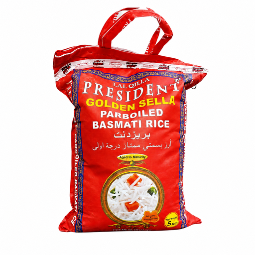 5 kg pack of PRESIDENT Golden Sella basmati rice