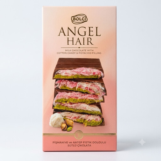 BOLCI Angel Hair Milk Chocolate with Cotton Candy & Pistachio 170g