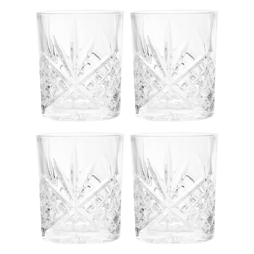 Maison by Premier Beaufort Tumblers Crystal Set of 4