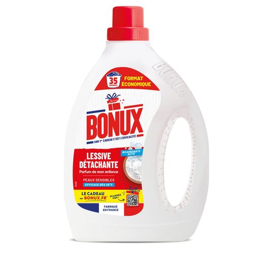 Lessive Liquide Bonux au Bicarbonate, Peaux Sensibles