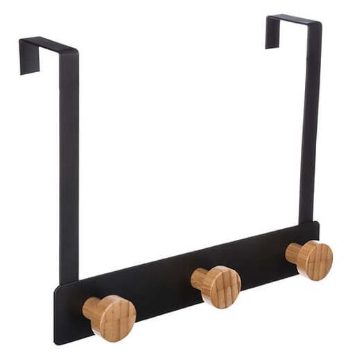 5Five 3-Hook Black Natureo Over-Door Hook