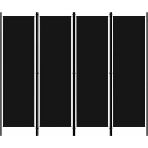 Vida Room Divider - 4 Panels, Black