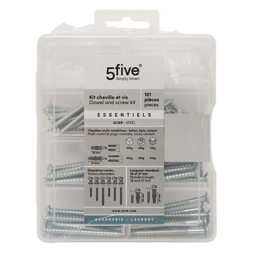 Box of 101 Plugs and Screws Assorted Sizes