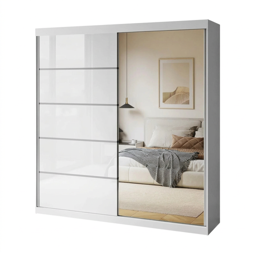 BASTER II Sliding Door Wardrobe with Mirror