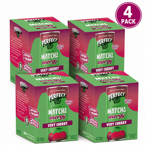 PerfectTed Matcha Energy Very Cherry 4x250ml (4 Packs)