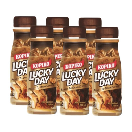 Kopiko Lucky Day Thai Coffee Drink 180ml Pack of 6