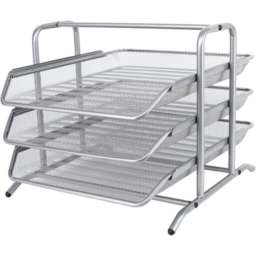 Senhoglb 3 Tier A4 Mesh in Tray，Silver