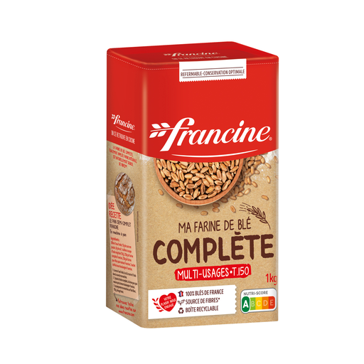 Francine T150 wholemeal wheat flour, 1 kg pack