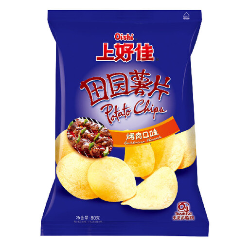 Oishi 烧烤味薯片，80 g