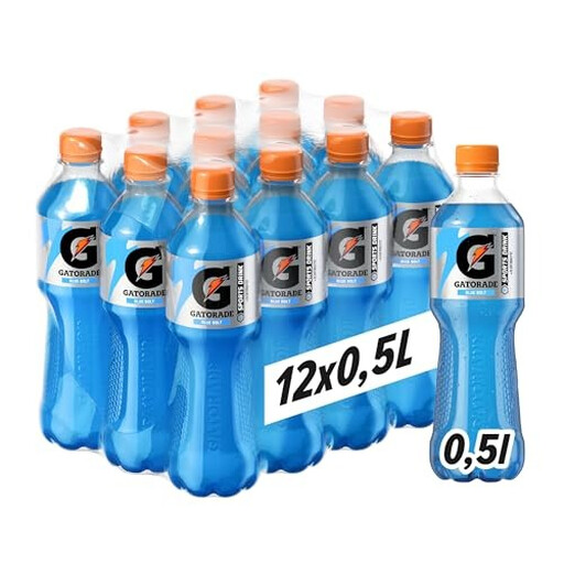 Gatorade Blue Bolt 等渗运动饮料 12 瓶装，每瓶 0.5 L