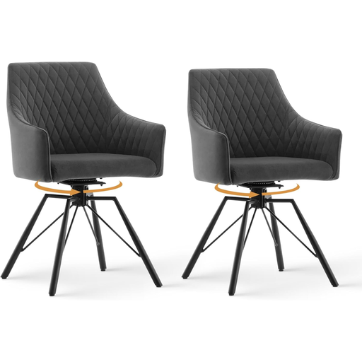 CLIPOP Swivel Dining Chairs Set of 2 Velvet