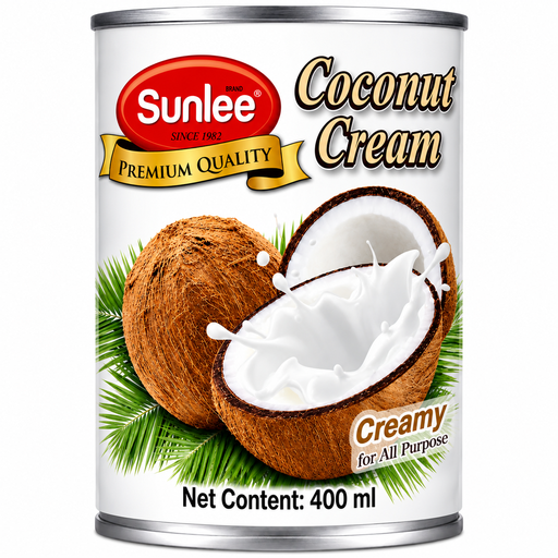 Sunlee Coconut CREAM 20–22 %, White Easy Open, 400 ml