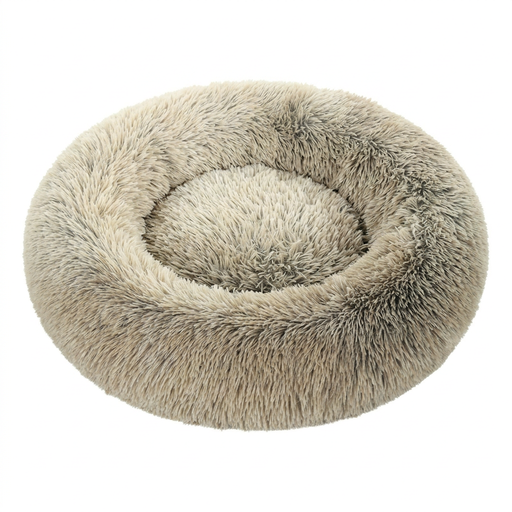 Ochama Plüsch Donut Hundebett, waschbar, Ombre Khaki