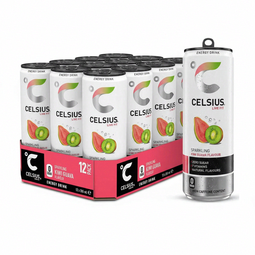 CELSIUS Kiwi Guava 12 × 355ml cans