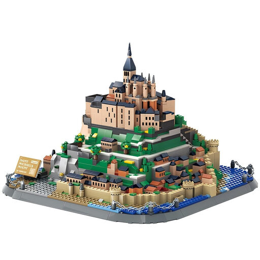 WANGE Saint Michael's Mount Normandy France 1392 Pcs Building Blocks Set for Hobby Builders