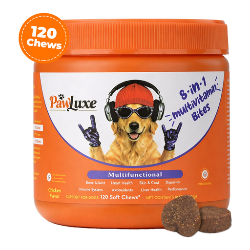 PawLuxe 8-in-1 Multivitamin Chews for Dogs, Chicken Flavour
