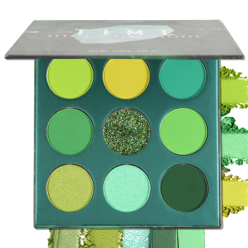 docolor 9-Color Gem Eyeshadow Palette - Green