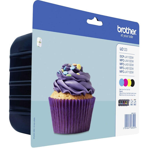 Brother Lc-123Valbp BlackCyanMagentaYellow Ink Cartridge