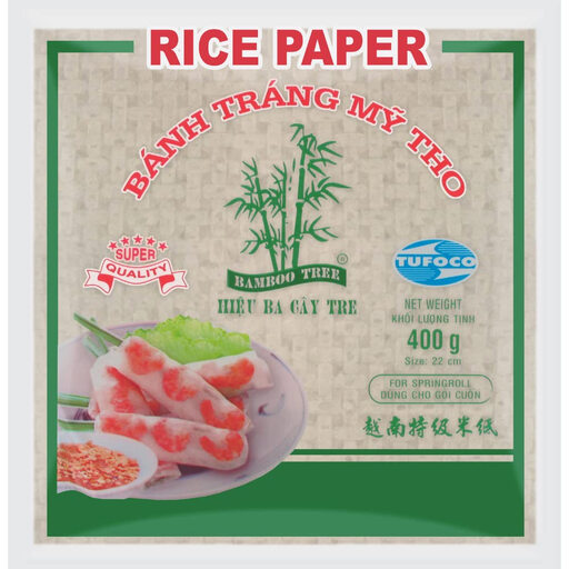 Bamboo Tree Rice Paper Summer Roll Square 22 cm