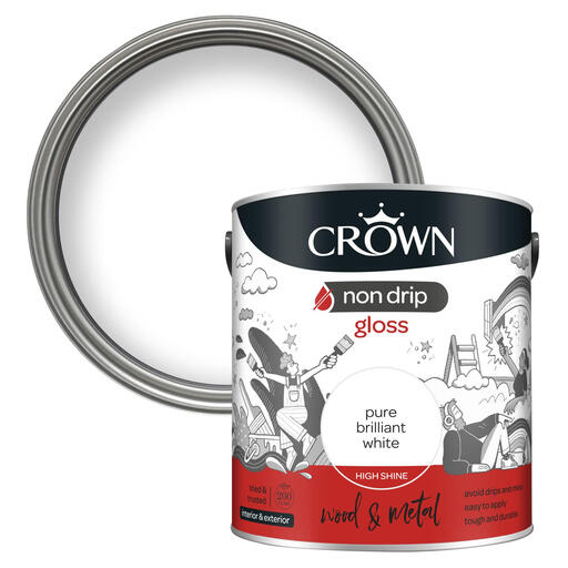 Crown Non Drip Gloss Brilliant White 2.5L