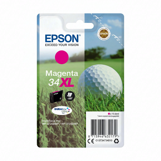 Epson Golf Ball Singlepack Magenta 34XL DURABrite Ultra Ink
