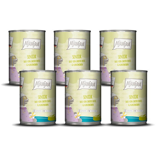 MjAMjAM Senior P?té Duck & Rabbit Duo 6x400g