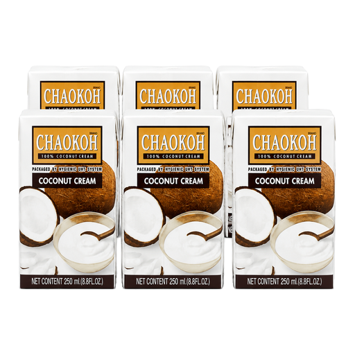 CHAOKOH coconut cream, 23%, six 250 ml bottles