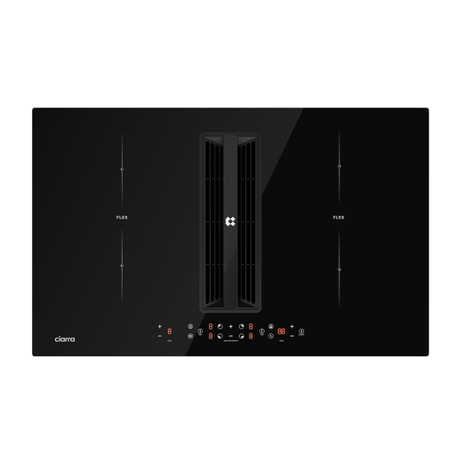 CIARRA ONE 83cm Induction Hob with Integrated Cooker Hood, Plasma? Air Purification, 4 Cooking Zones Including Boost Flex Zone, Model CBBEH834BBFF(Please Purchase Together with the Installation Accessories CBEHKIT)