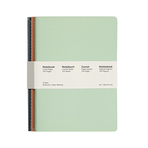 Jubiluu A5 Softcover 3-Pack Stitch Notebook