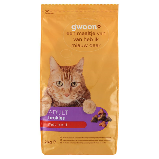 G'woon Kattenbrokjes met Vlees