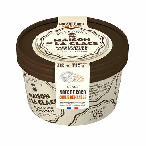 Maison de la Glace Pot Coco & Coulis de Mangue 380g
