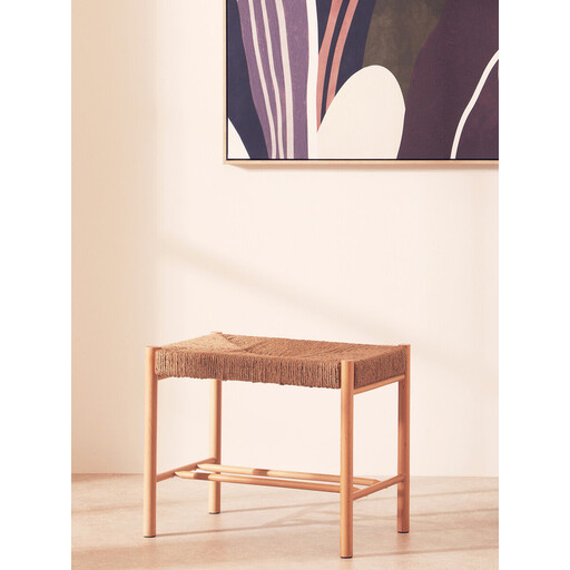 Interiors by Premier Stool in White/Natural and Natural finishes