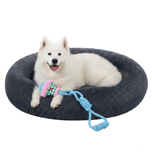 Panier de cage apaisant en peluche douce JOYFURNOS pour chien