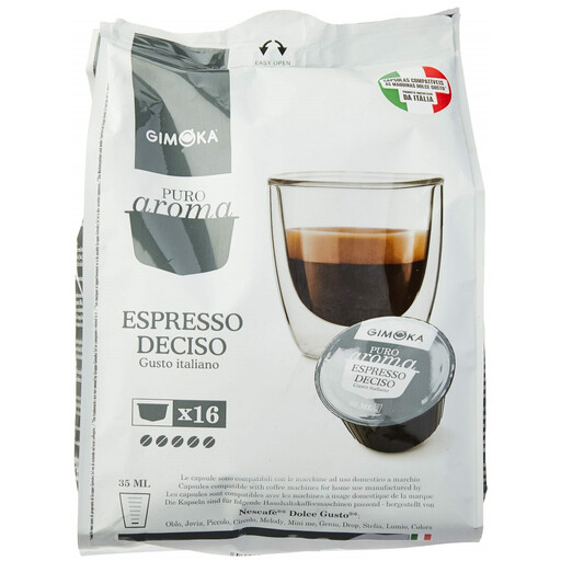 GIMOKA Dolce Gusto Compatible Capsules Espresso Deciso 16 Capsules 112 g