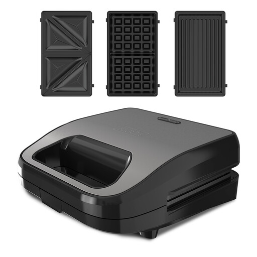 BLACK+DECKER 3-in-1 Sandwich, Grill & Waffle Maker 750 W