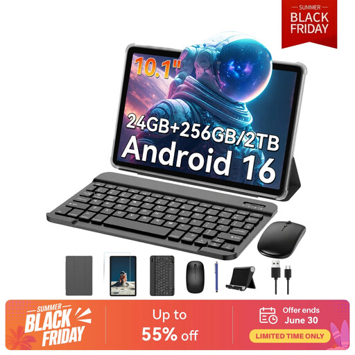 TABWEE T20 Tablet 10.1 Inch 24GB (8+16) RAM + 256GB ROM