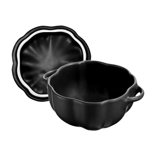 STAUB Ceramic Cocotte, 15 cm | Black | Pumpkin | Ceramic
