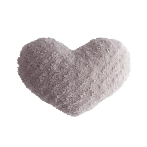 5five Weiches Bouclé-Herzkissen in Rosa