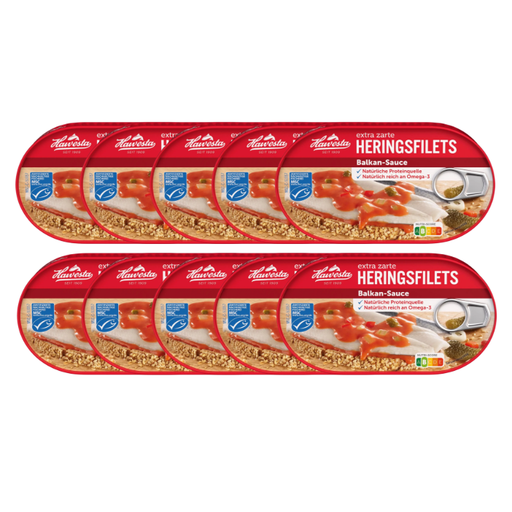 Hawesta MSC Heringsfilet in Balkan-Sauce, 200 g x 10