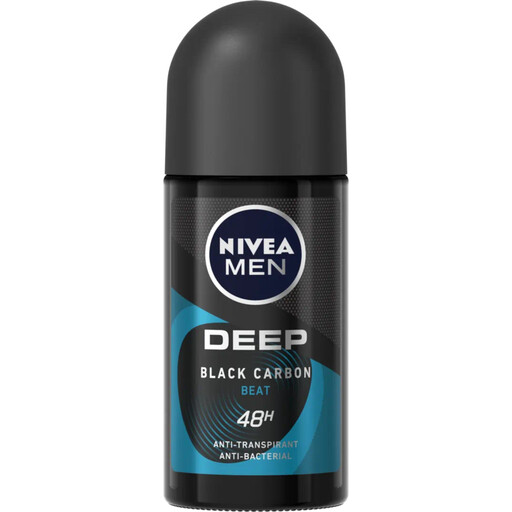 NIVEA Deo Roll-on Men - Deep Black Carbon Beat 50ml