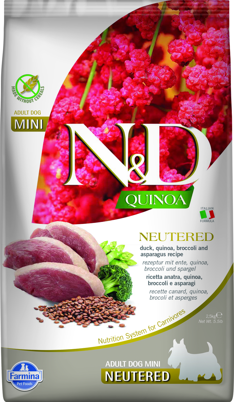 Croquettes Farmina Quinoa Neutered pour chien de petite taille stérilisé