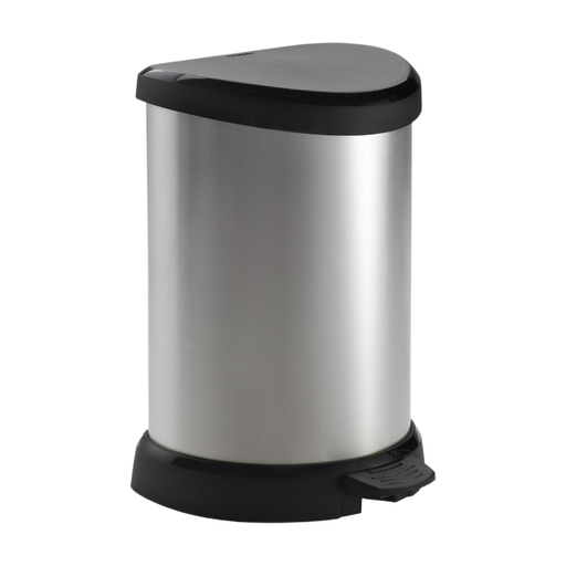 Curver Decobin Waste Bin - 15L - Metallic