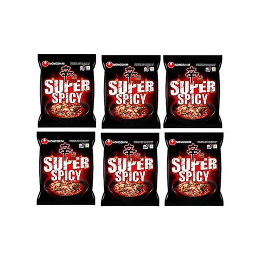 NongShim Instant Noodles Shin Red Super Spicy 6 x 120g