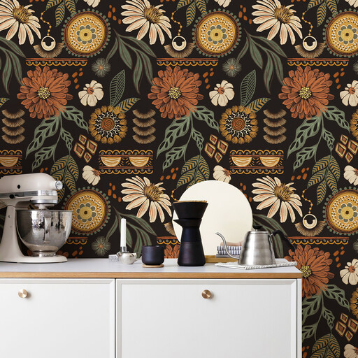 Murgall The Potter Peel and Stick Wallpaper Brown