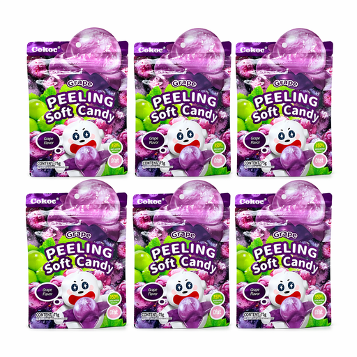 Cokoc Peeling Soft Candy Grape Flavor 75g x 6