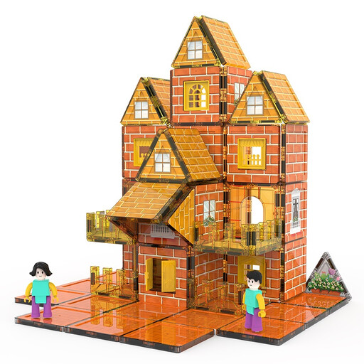 XINQIYUAN Qiyuan 81-Piece Villa Magnetic Building Blocks Set