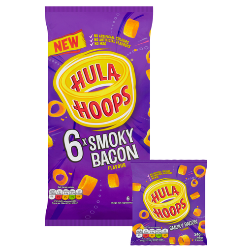 Hula Hoops Smoky Bacon 6 x 20g