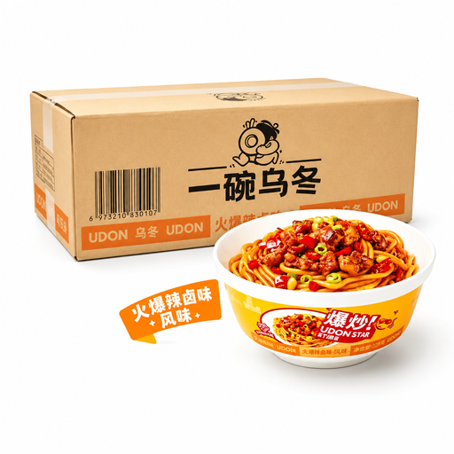 Yi Wan Udon Stir-Fried Udon - Spicy Braised Flavor 240g x 12 (Full Case)