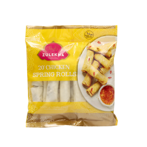 Zulekha chicken spring rolls, pack of 20, 650 g